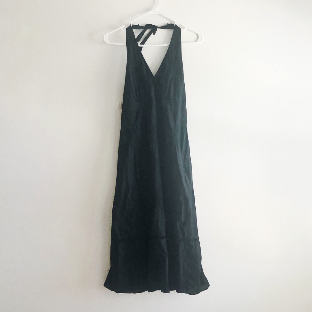J. Crew • Embroidered Halter Midi Dress